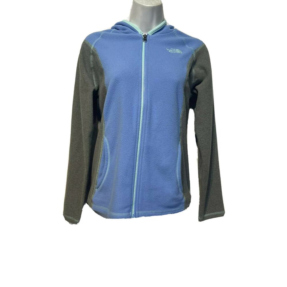 the north face blue gray kids fleece jacket Size L
